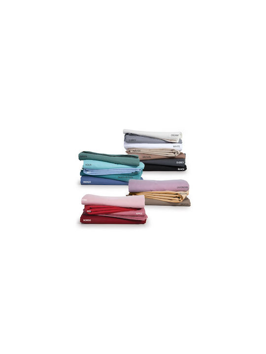 Nef-Nef Homeware Bettlaken Super-Doppel mit Gummiband 160x200+30cm. Basic 1213-amethyst