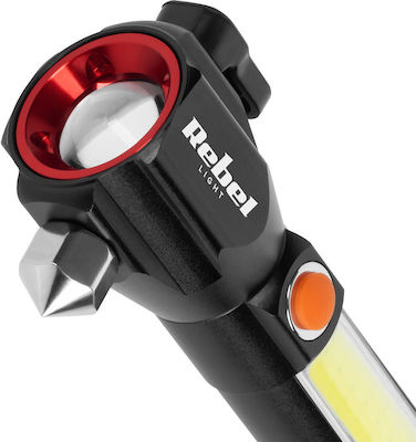 Rebel Wiederaufladbar Taschenlampe LED IP20 mit maximaler Helligkeit 285lm Rot