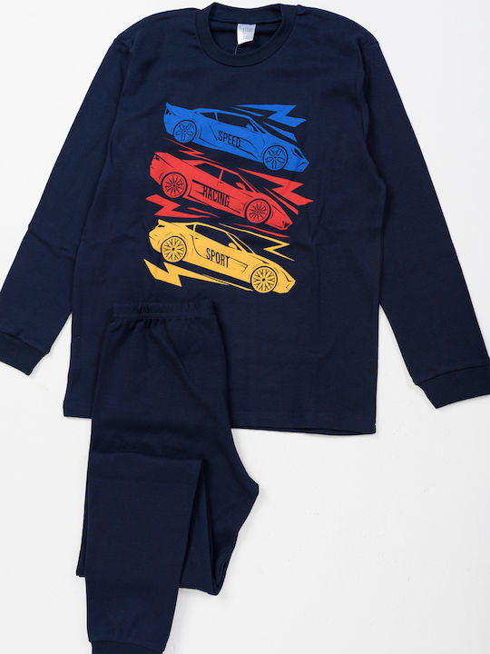 Pretty Baby Kids Pyjamas Winter Cotton Navy Blue