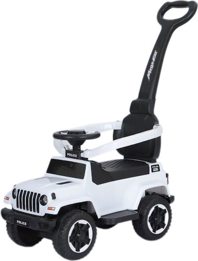 Homeone Jeep Baby Walker Car Ride On with Handlebar for 12++ Months TC-219-W White