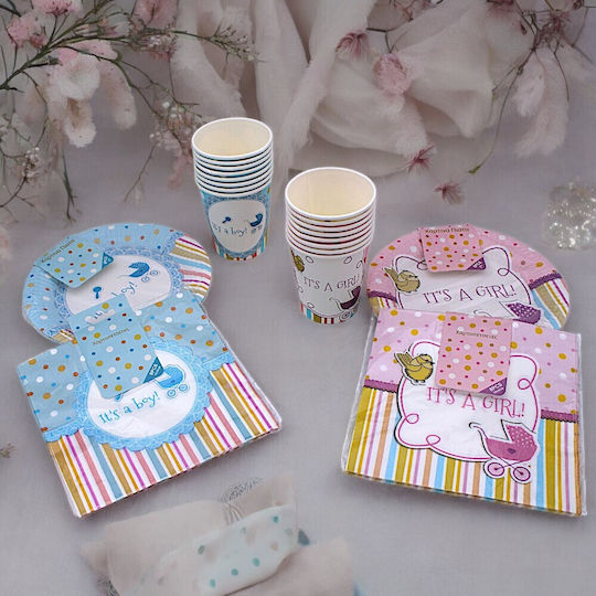 "it's A Boy!" Serving Set for Party 8pcs