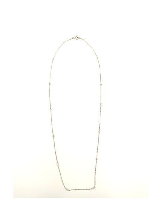 Silberne Kette Nacken Länge 45cm