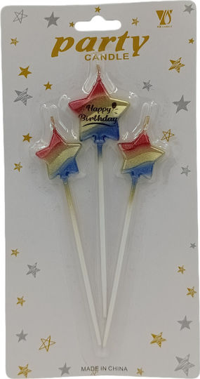 Candles Birthday Candle Happy Birthday 3pcs 6752-63