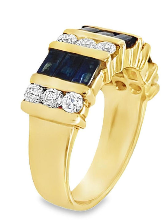 Xryseio Damen Ring mit Zirkonia aus Gold 18K