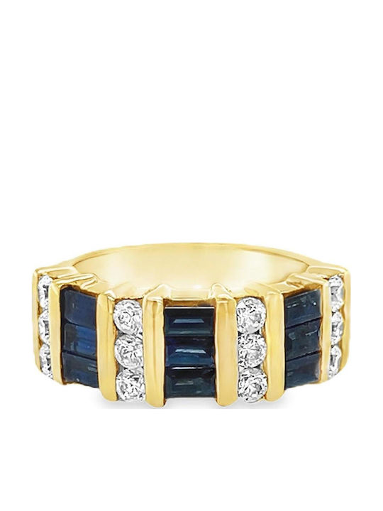 Xryseio Damen Ring mit Zirkonia aus Gold 18K