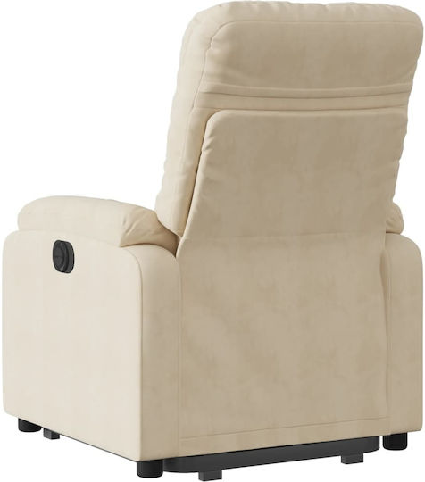 Relax Armchair with Footstool Beige 75x89.5x103.5cm