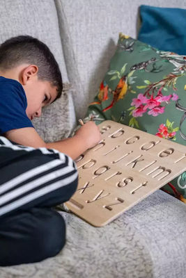 Berko Montessori Lehrspielzeug Buchstaben und Zahlen aus Holz für 3+ Jahre