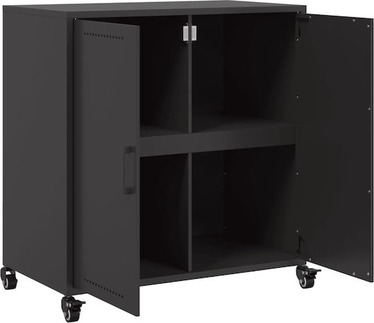 Dulap De Depozitare Pentru Birou Metalic Cu Roți 68x39x72cm