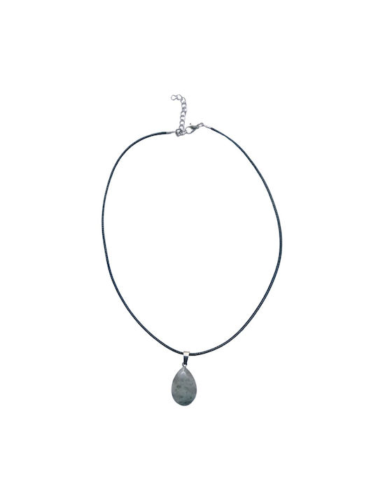 Women's Necklace with Semi-Precious Stone Natural Labradorite