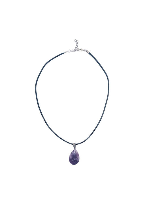 Damen Halskette Halbedelstein Amethyst