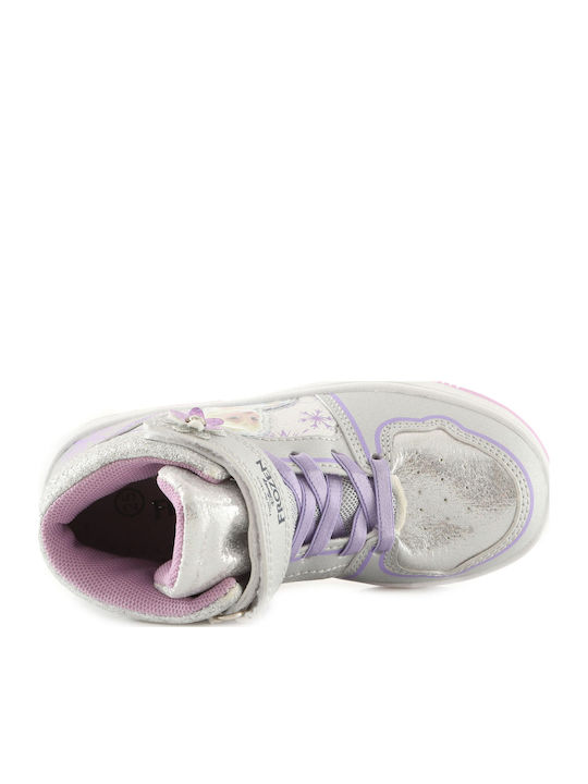Kinder Sneakers Hoch Silber