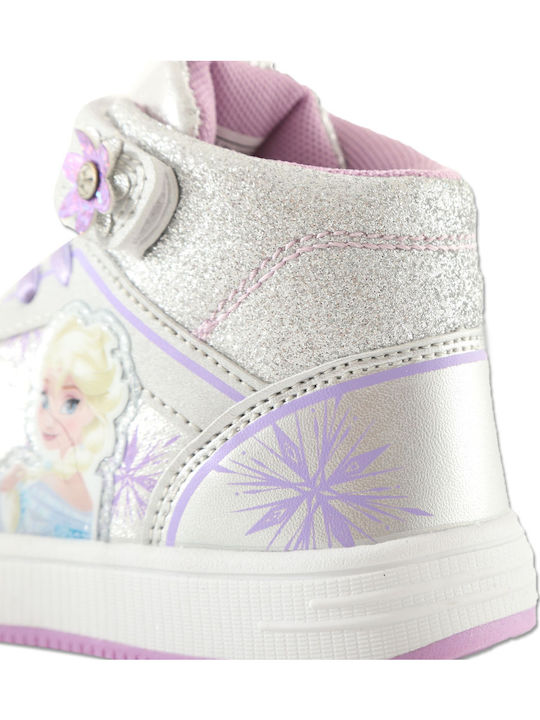 Kinder Sneakers Hoch Silber