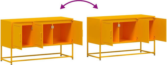 Stand TV Metalic Galben L100.5xA39xÎ60.5cm