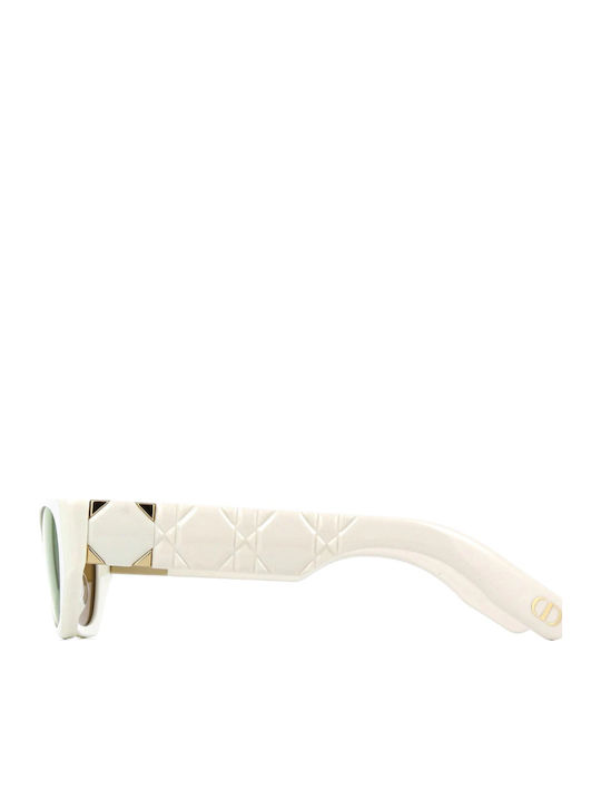 Dior Women's Sunglasses with White Plastic Frame and Brown Lens B1I 95F7