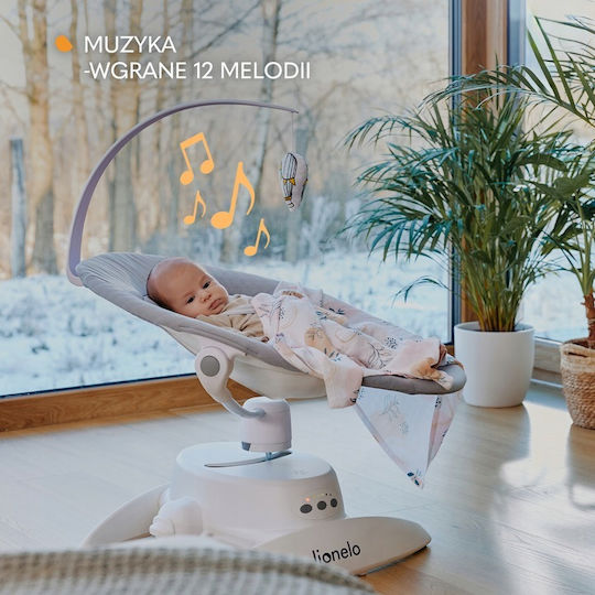 Lionelo Ηλεκτρικό Relax Μωρού Iris με Μουσική Beige Sand για Παιδί έως 9kg