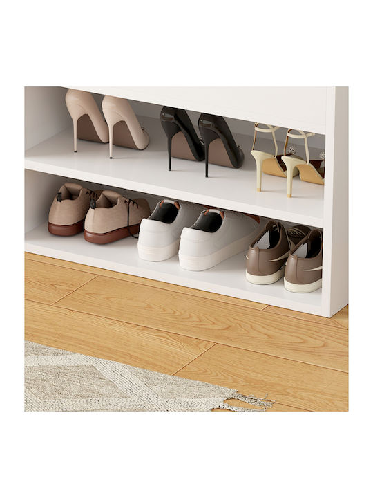 Romir Wooden Shoe Organizer White 100x30x44cm