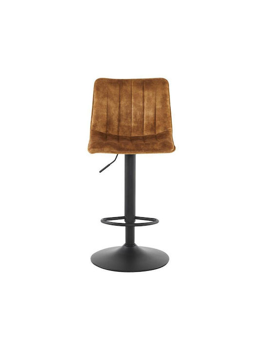 Stool Bar with Back & Adjustable Height Tobacco 43x48x112.5cm