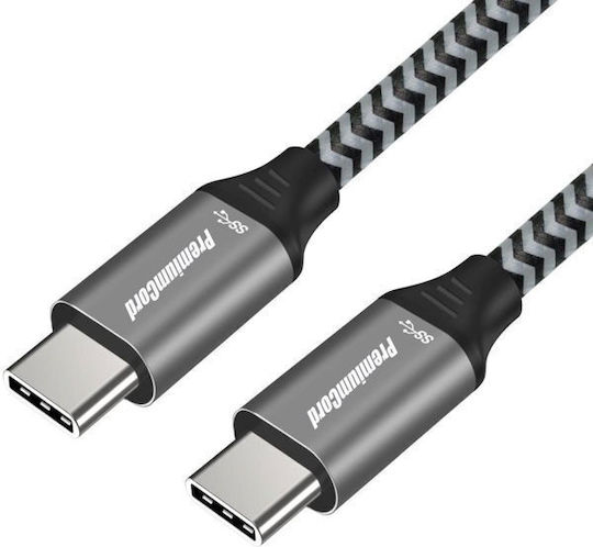 PremiumCord Flaches USB 3.2 Kabel USB-C männlich - USB-C 100W PD Schwarz 0,5m ku31ct05