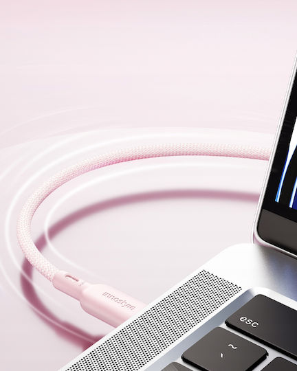 Innostyle USB 2.0 Cable USB-C male - USB-C 240W PD Ροζ 2m ICC240BP