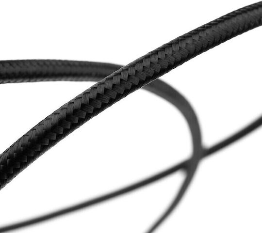 Fixed Плетен USB 2.0 Кабел USB-C Мъжки - USB-C 100W Захранване PD Черен 1.2м