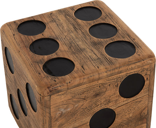 Stake Dice Fb97899 Wood Teak In Walnut Color 40x40x40 cm.