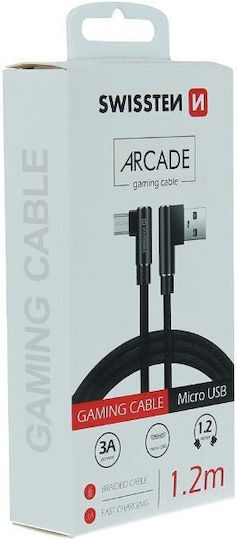 Swissten Regular USB 2.0 spre micro USB Cablu Negru 1.2m 1buc