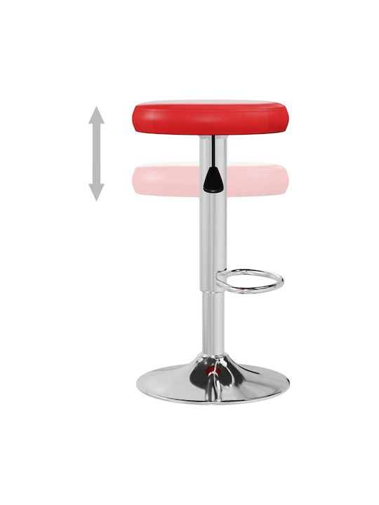 Hocker Bar mit Höhenverstellbar Red 2Stück 31x31x58-78cm