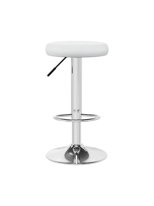 Stool Bar with Adjustable Height White 2pcs 31x31x58-78cm