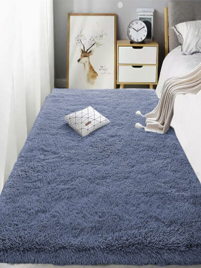 Fluffie Anti-slip Rug Rectangular Shaggy Blue