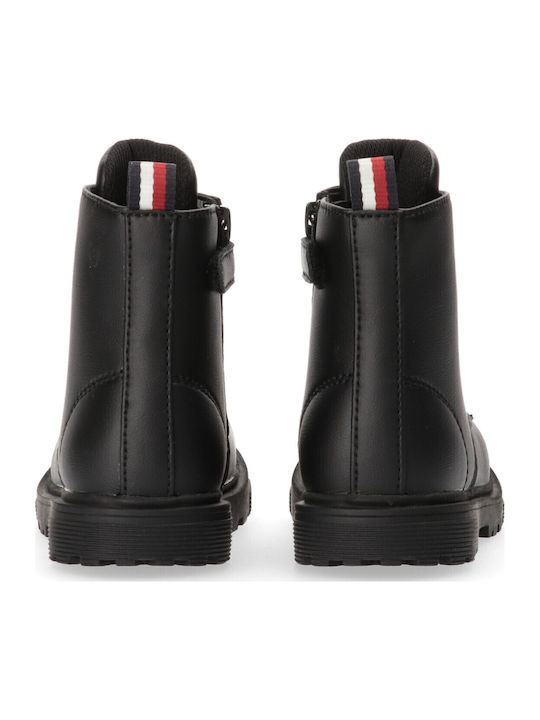 Kinderstiefel mit Schnürsenkeln Schwarz