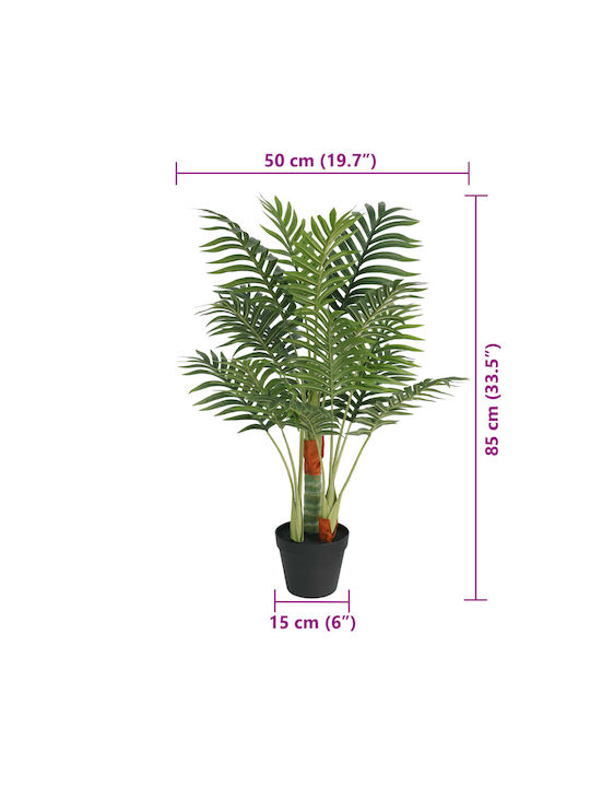 Artificial Plant in Pot Palm Tree Green 85cm vidaXL