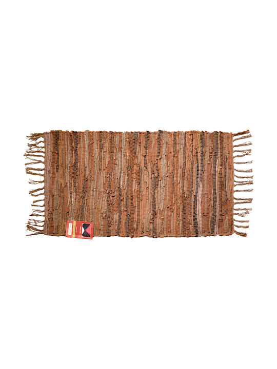 Chios Hellas Rug Fireplace Rectangular Leather with Fringes Coffee Open