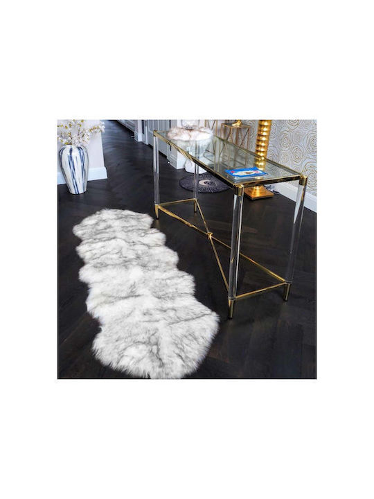 TnS Χαλί Διάδρομος Λευκό-Γκρί 60x180cm