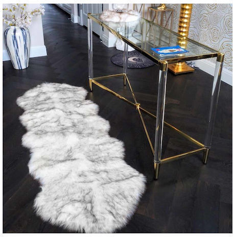 TnS Χαλί Διάδρομος Λευκό-Γκρί 60x180cm