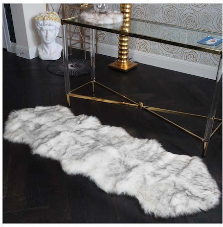 TnS Χαλί Διάδρομος Λευκό-Γκρί 60x180cm