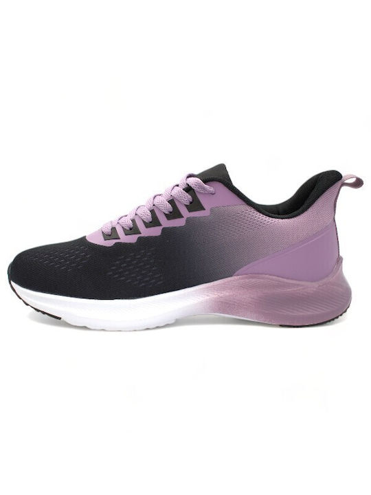 To megalo pazari Damen Sneakers Black-purple