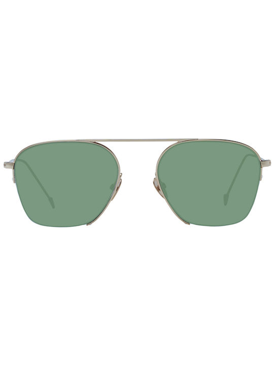 Nathalie Blanc Sunglasses with Gold Metal Frame and Green Lens