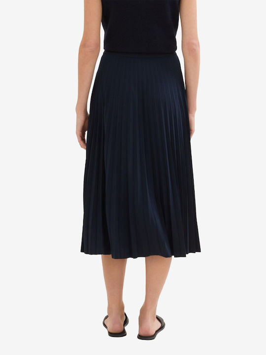 Tom Tailor Pleated Skirt in Blue color