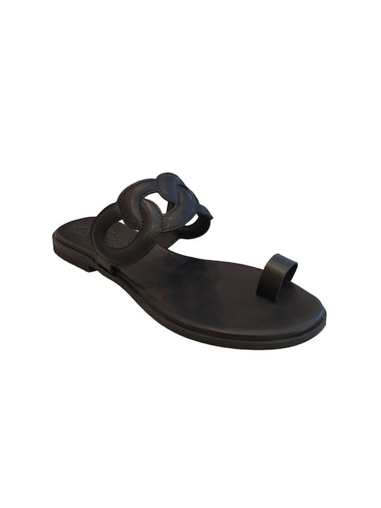 Sante Damen Flache Sandalen in Schwarz Farbe