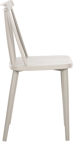 Vanessa Dining Room Polypropylene Chair Grey 42.5x44x81cm 4pcs
