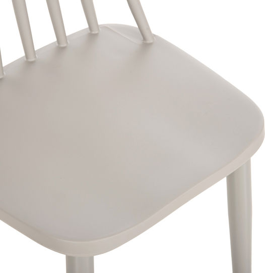 Vanessa Dining Room Polypropylene Chair Grey 42.5x44x81cm 4pcs