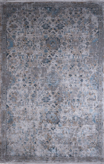 Klonaras Pearl 2089 Teppich Rechteckig Synthetisch,Polyester/Cotton/Leather Light Blue