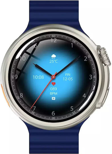 Nubi Z78 Ultra Smartwatch Bluetooth Talk Heart Rate Calories Blood Pressure Remote Camera Nfc Ai Voice Assistant Blue