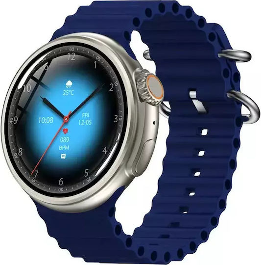 Nubi Z78 Ultra Smartwatch Bluetooth Talk Heart Rate Calories Blood Pressure Remote Camera Nfc Ai Voice Assistant Blue