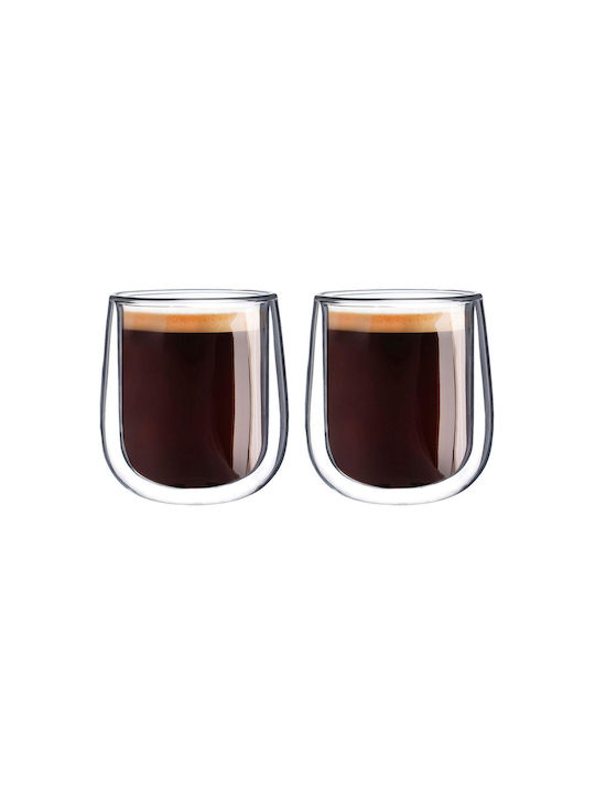 Altom Set Gläser Kaffee/Freddo / Bier, μπίρας / Whiskey aus Glas 100ml 2Stück