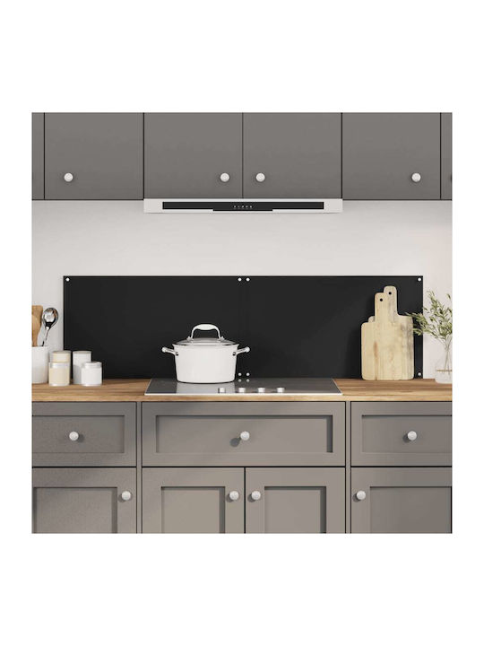 vidaXL Rectangular Back Glass in Black Colour 70x40cm 3315795 2 Pieces