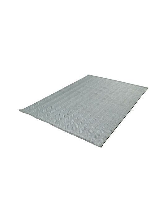 Tapicap Herringbone Handmade Rug Outdoor Rectangular Ciel