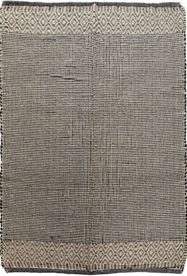 Atmosphera Χαλί Καλοκαιρινό από Γιούτα 90x140cm Μαύρο