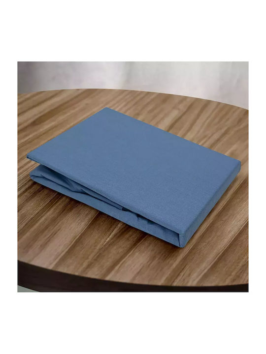 Lino Home Sheet Super-Double 240x260cm. Claro Blue