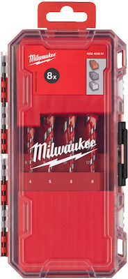 Milwaukee Set of 8 Diamond Drills for Masonry